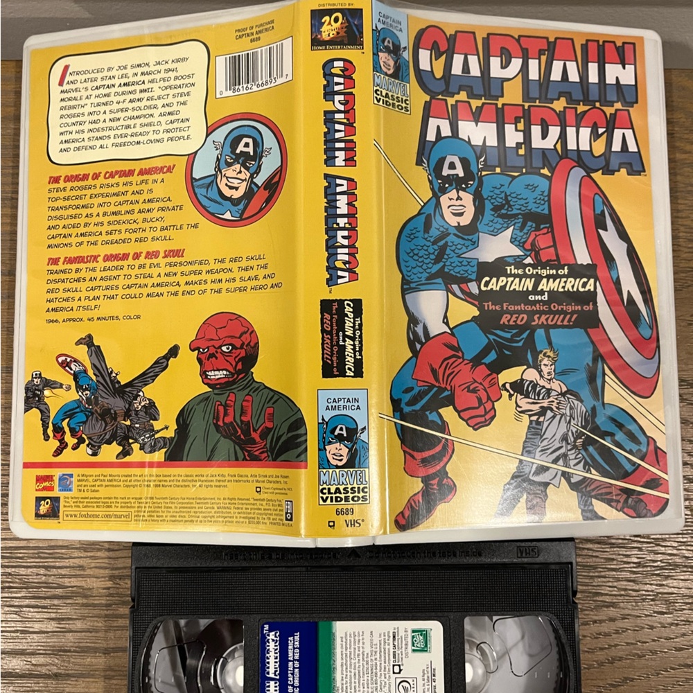 Marvel Comics has VHS video of Captain America 1960s TV cartoon.